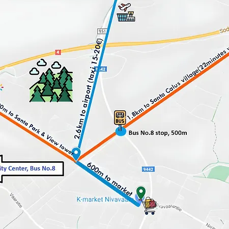 Santa's Row House With Sauna Διαμέρισμα