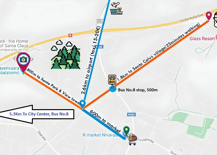 Santa's Row House With Sauna 公寓